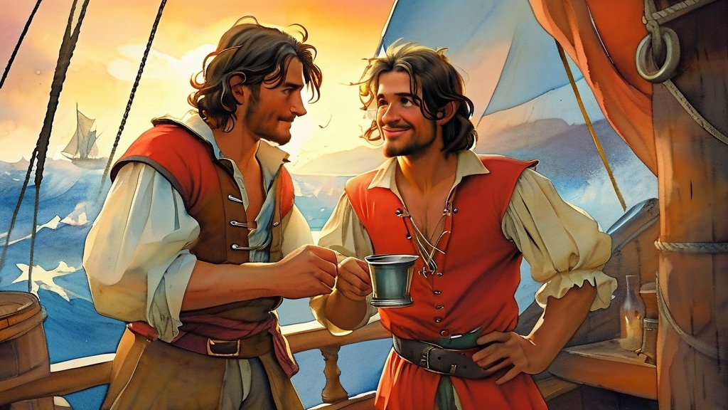 风暴过后朋友递酒劝鲁滨逊忘掉恐惧